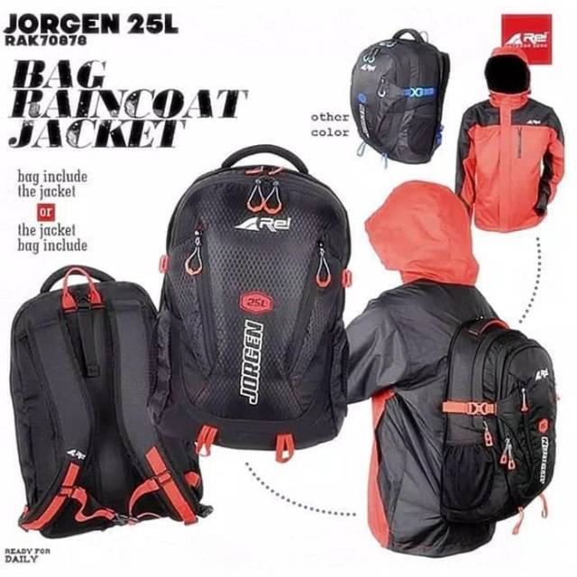 BACKPACK REI TAS RANSEL REI JORGEN PLUS JAKET