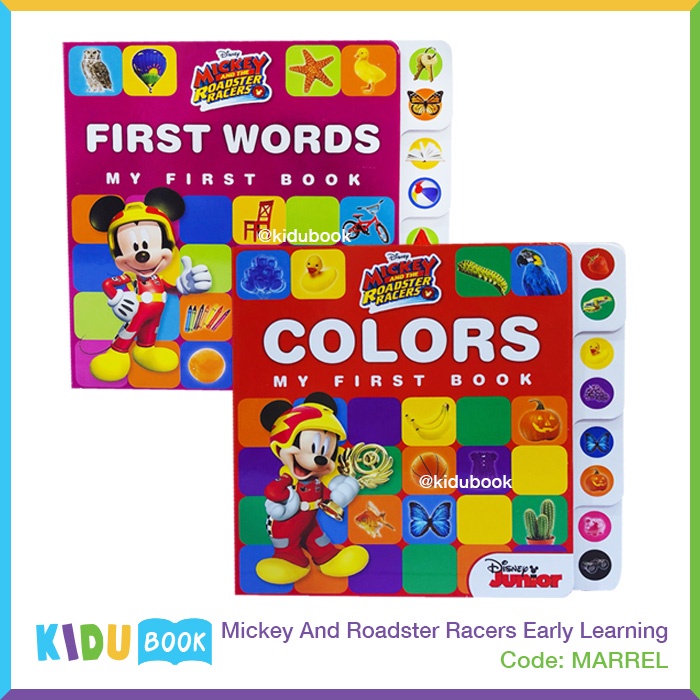 Buku Cerita Bayi dan Anak Mickey And Roadster Racers Early Learning First Words And Mickey And Roadster Racers Early Learning Colors Kidu Baby