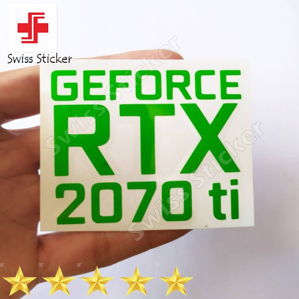 Terlaris NVIDIA GEFORCE RTX 2070 ti CUTTING STIKER AKSESORIES PC STIKER OUTDOOR Keren