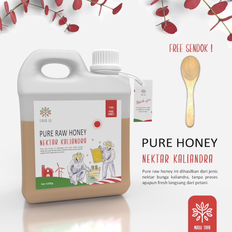 

Madu Murni Tava Nektar Kaliandra 1kg Madu Organik