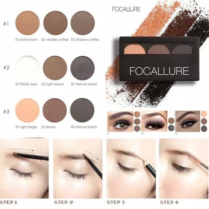 Focallure Eyebrow Powder Eye Brow Palette FA-04 FA04 FA 04