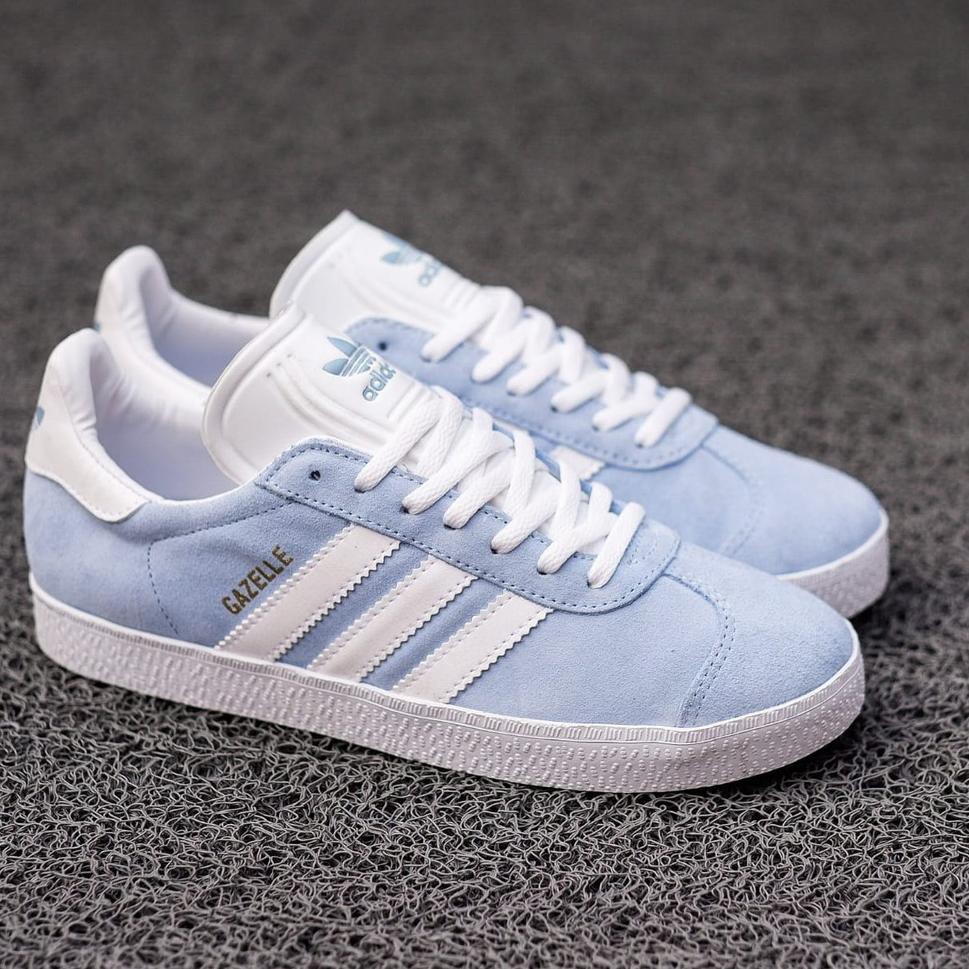 ADIDAS GAZELLE BLUE ICE ORIGINAL INDONESIA BNWB. SEPATU CASUAL WANITA. SEPATU SANTAI WANITA