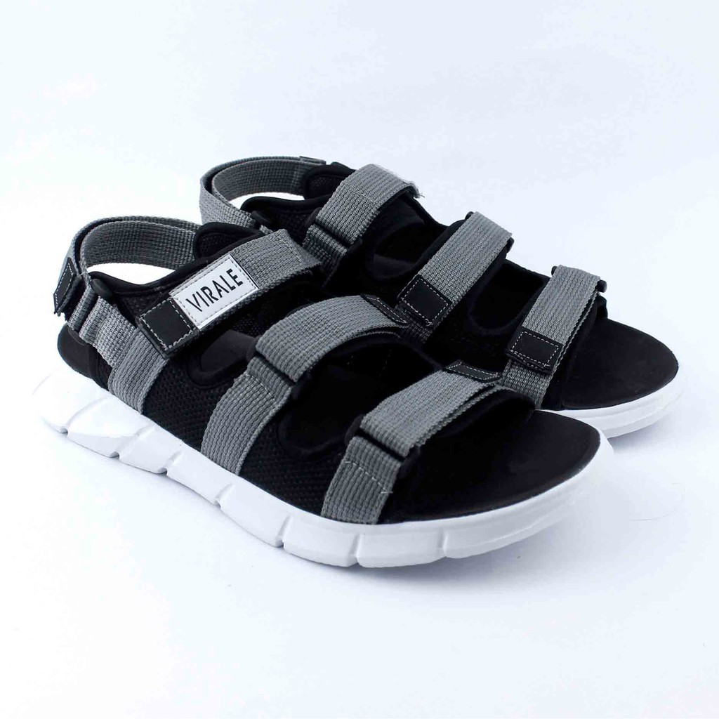 Sandal Gunung Pria Model Outdoor Casual PL 01 ABU GRATIS Sandal Slop Casual CVL 11