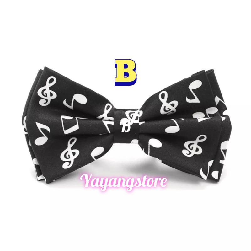 Dasi kupu - kupu piano not melodi musik / bowtie acara musik konser piano import
