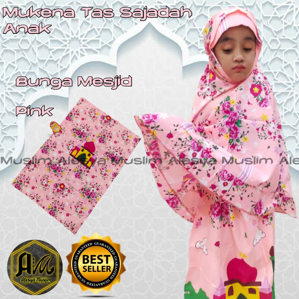 Mukena Anak terlaris motif kembang mesjid