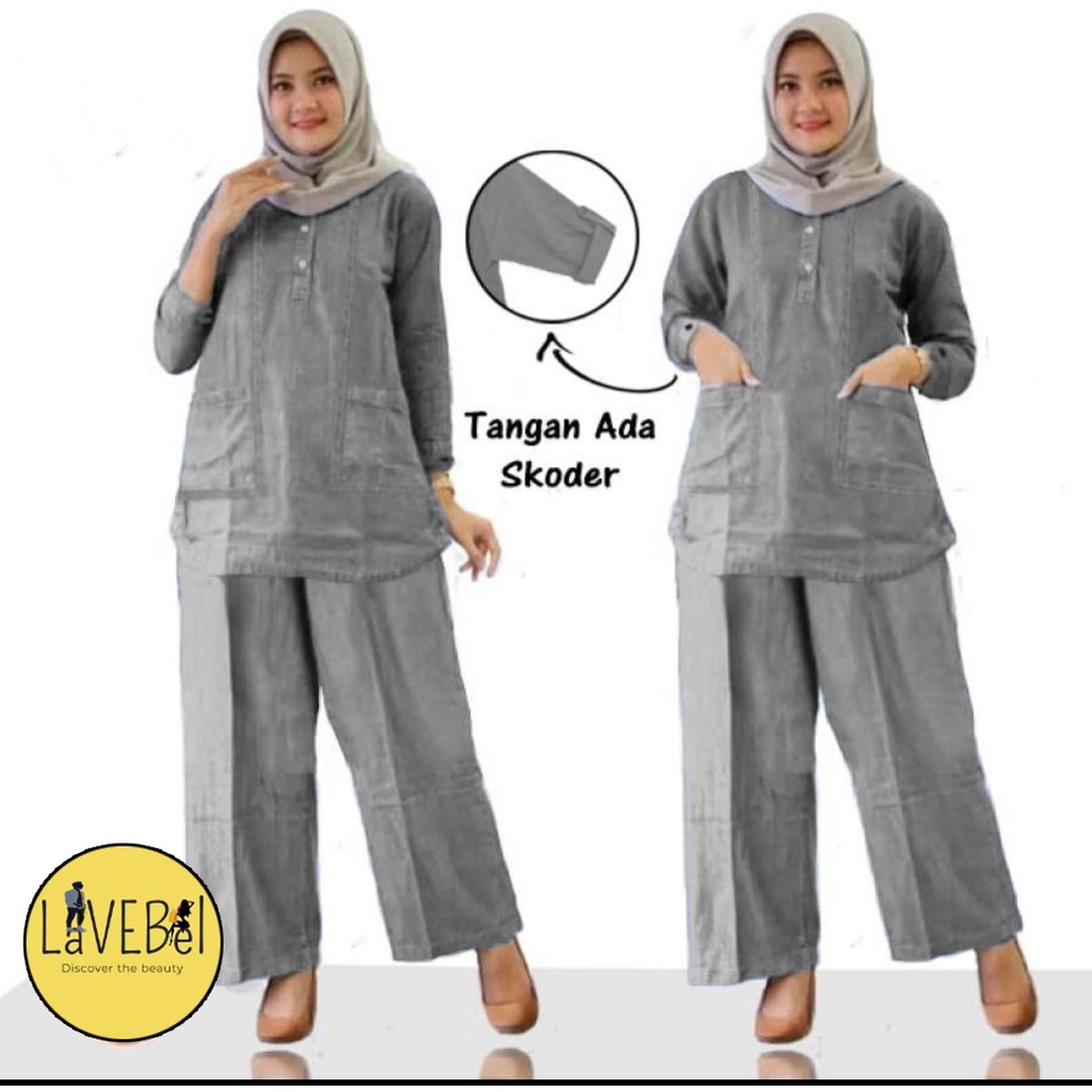 LVB Setelan Wanita Muslimah DIANA /DIAN/Baju Wanita Jumbo/Celana Panjang/Set Perempuan Muslim/GRATIS ONGKIR &amp; COD/11864 11864 11872/ Lavebel