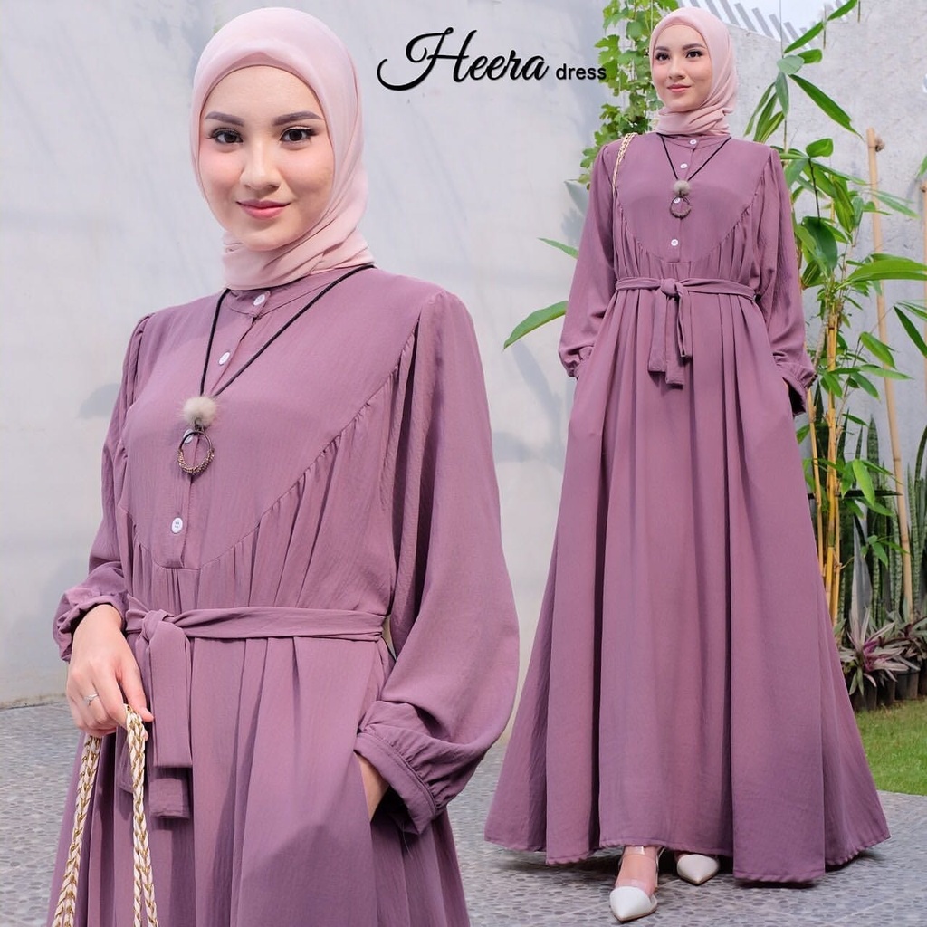 Gamis Cringkle Hera Dress / Gamis Polos / Fashion Muslim Wanita  / Gamis Kondangan