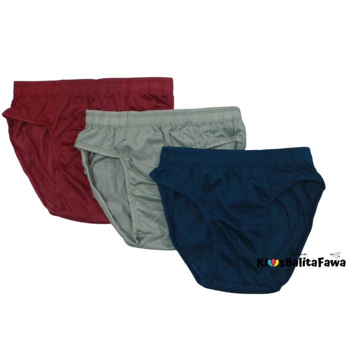 s201wnn2 (Isi 3 Pcs) Celana Dalam Laki Uk Anak Tanggung 8-12 Tahun / Cd Remaja - Isi 3 - Polos