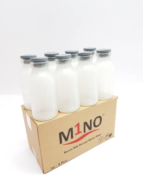 100 ml Botol  baru Penyimpan Asi isi 16  pcs MINO / BOTOL ASI KACA  / BOTOL ASI KACA TUTUP KARET