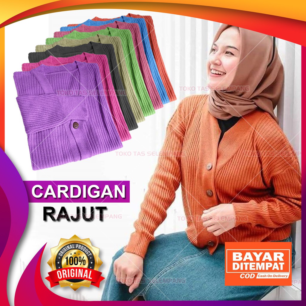 CARDIGAN Kardigan RAJUT Wanita  Pendek Crop Polos Fashion Outer Perempuan Cewek Willy Cardy