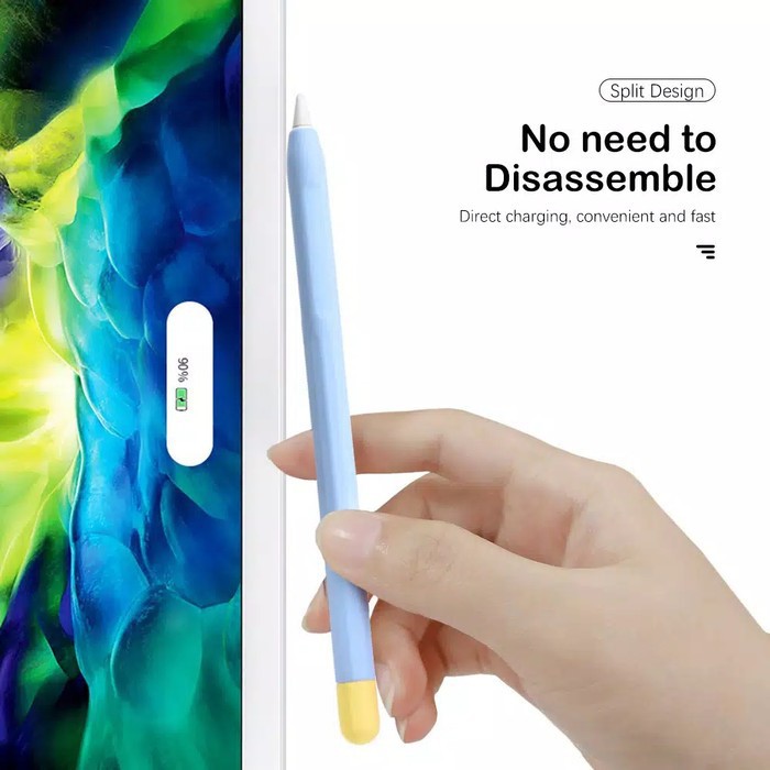 Apple Pencil Silicone Case Full Cover Gen 1 Gen 2 Free Tip Cover