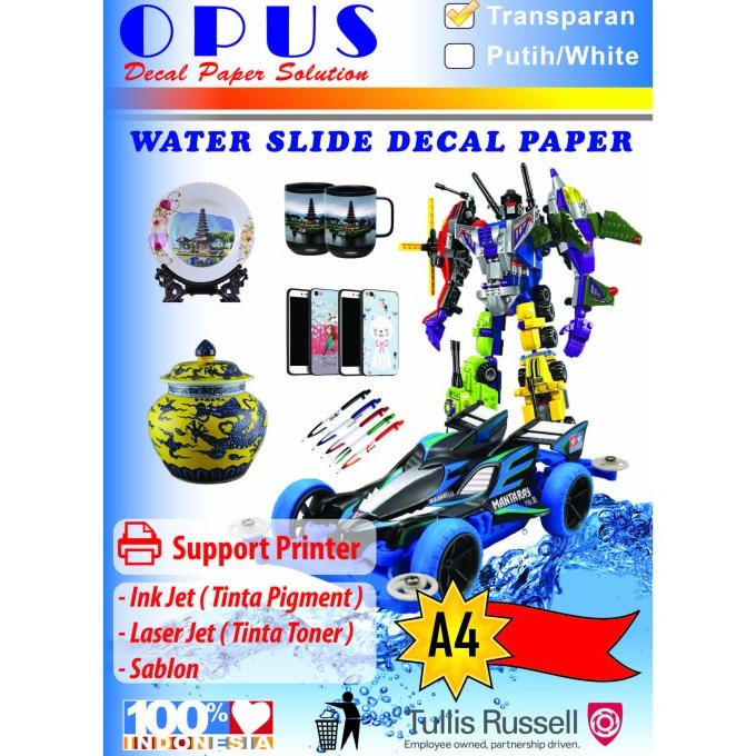 

SALE Kertas Decal Transparant uk A4 Isi 20 lmbr