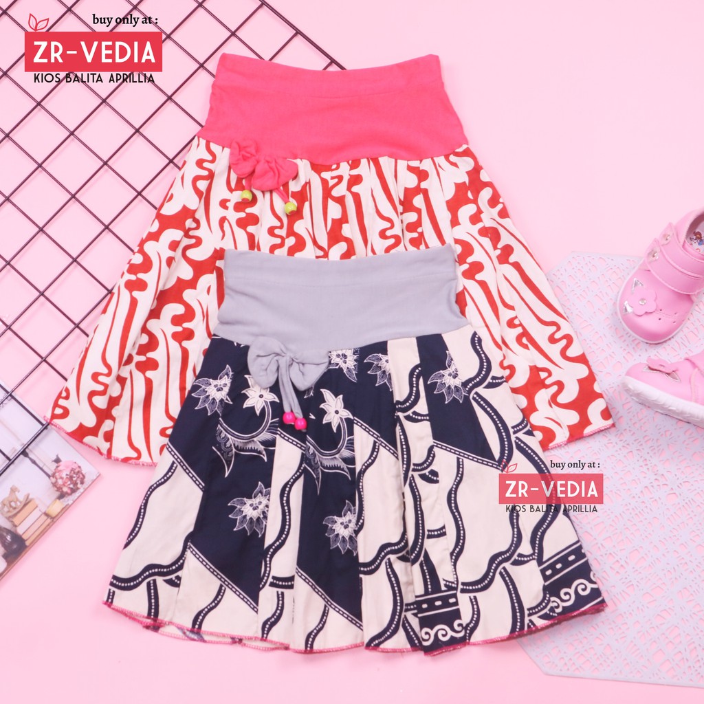 Rok Pita Batik uk 1-4 Tahun / Skirt Pendek Anak Perempuan Murah Motif Kaos Lucu Grosir Baju Adem