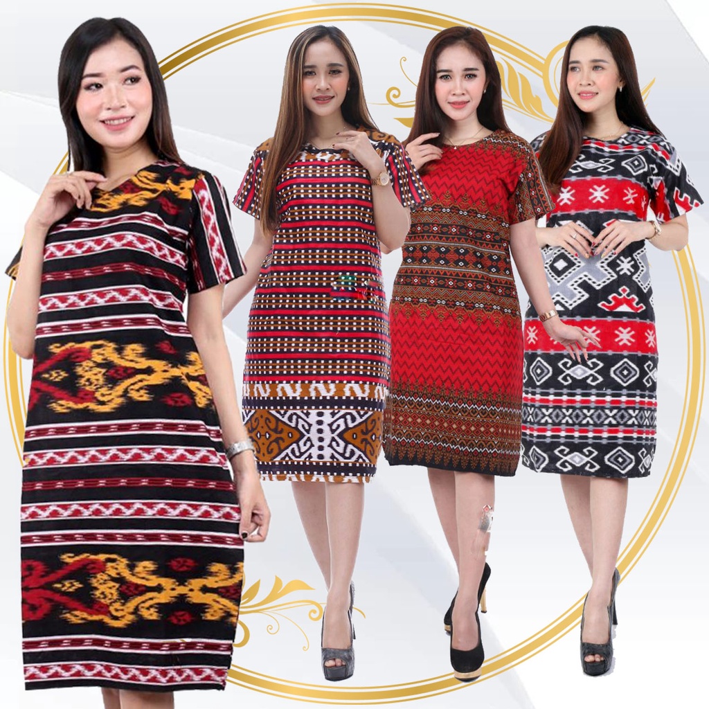 Dress Natal - Dress Songket Merah