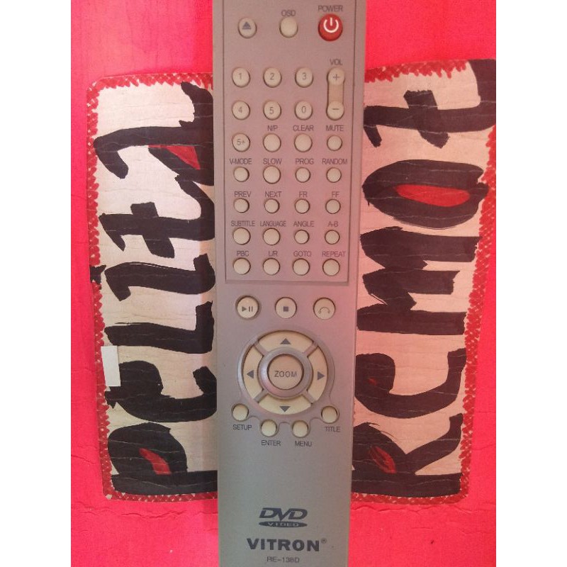 Remote DVD player VITRON  original terlengkap