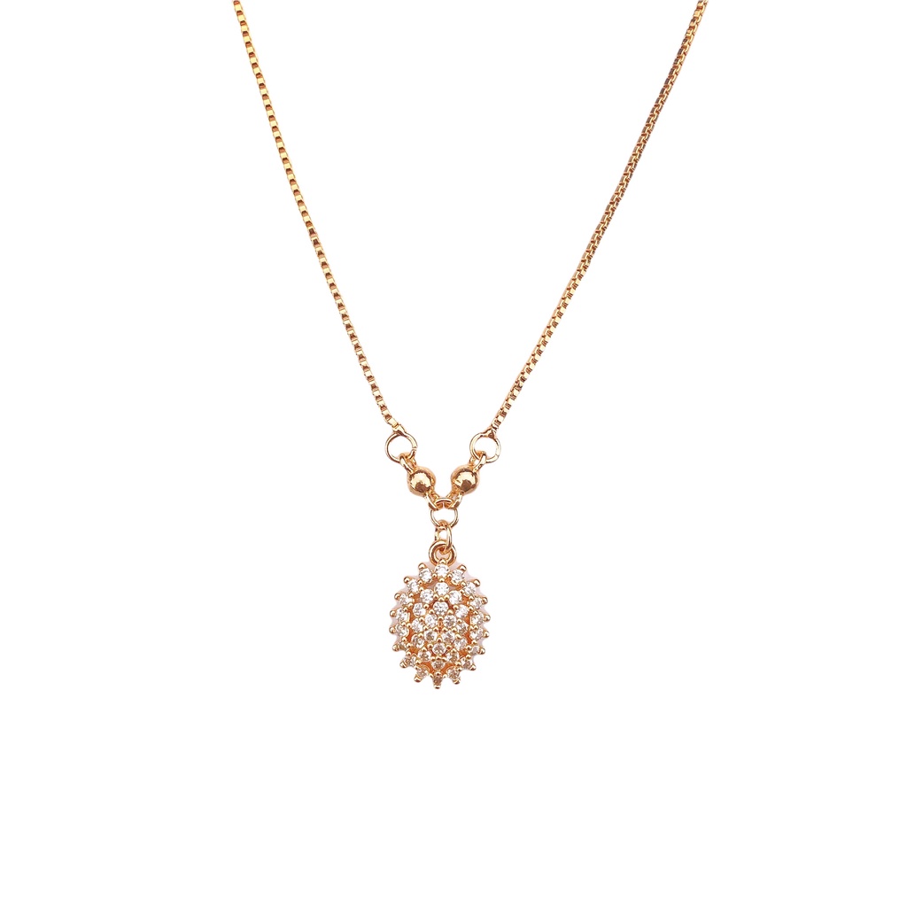 [Fashion Wanita]COD✅ Kalung Wanita Titanium Liontin Kristal Berkilau Fashion Gelang Stainless Steel Aksesoris Anti Karat    Acc032