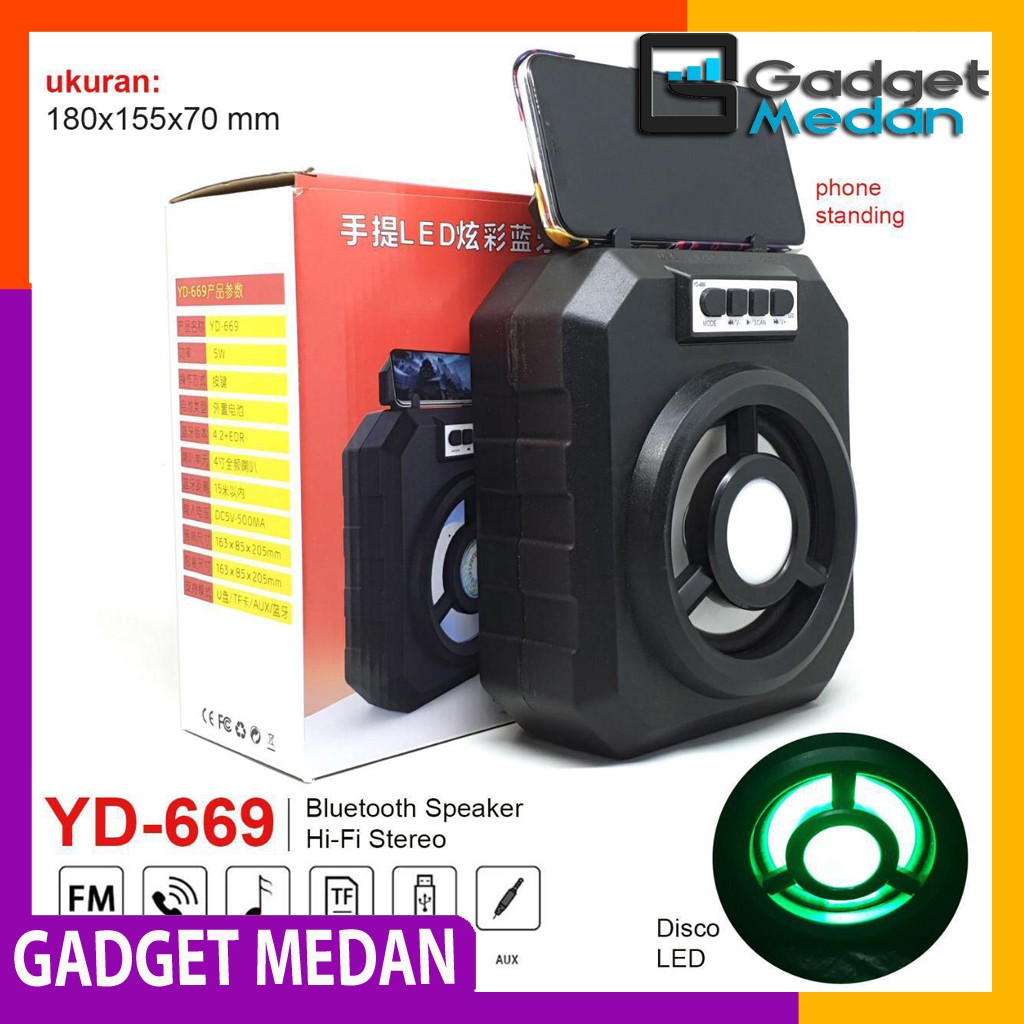 SPEAKER BLUETOOTH YD 701 YD 669 LED DISCO +STANDING HP/ SPEAKER SALON MINI M 408 YD701 YD669 BT 1303