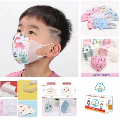 Masker Duckbill Anak CAREION Karakter 0-3thn S/D 4-12thn Masker Karakter 3D Duck bill Anak COWOK / CEWEK