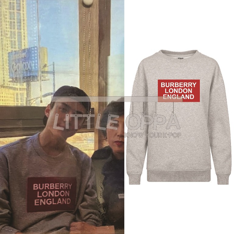 JACKET SWEATER UNISEX IDOL FASHION KPOP SEHUN LONDON ENGLAND GREY SWEATER