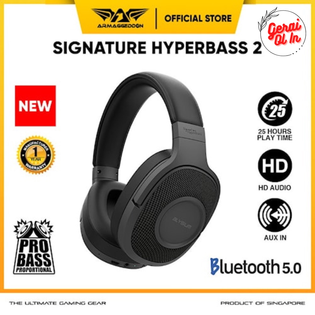 Elysium Signature HyperBass 2 High Performance Over-Ear Wireless