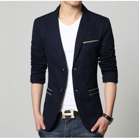 BLAZER PRIA SLIM FIT BODY STYLE SUPER BLACK CASUAL SUIT PREMIUM HIGH TWIST NIKAYU