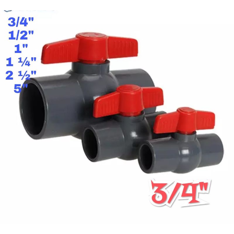 STOP KRAN PIPA 3/4  /  BALL VALVE 3 PER 4  INCH PVC TERMURAH