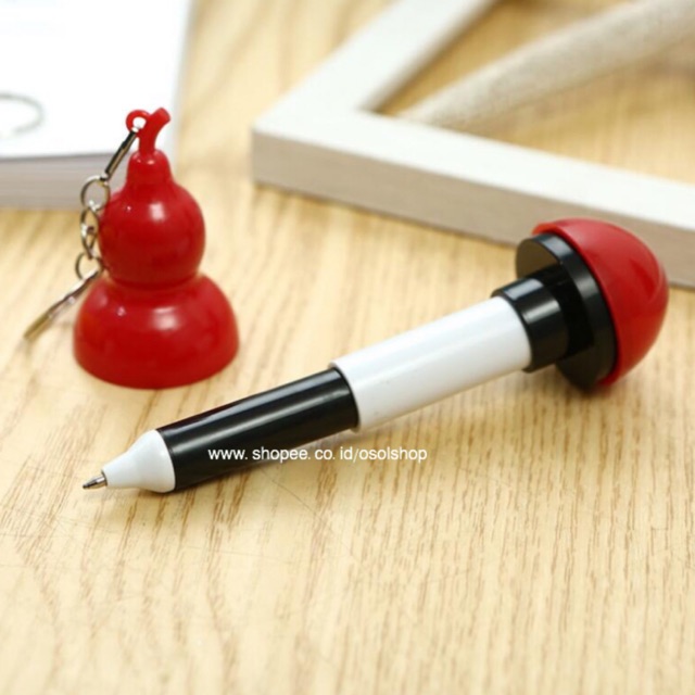 SATUAN Pulpen Labu hulu / ecer capsule kapsul gel pen / bilpen unik lucu murah souvenir