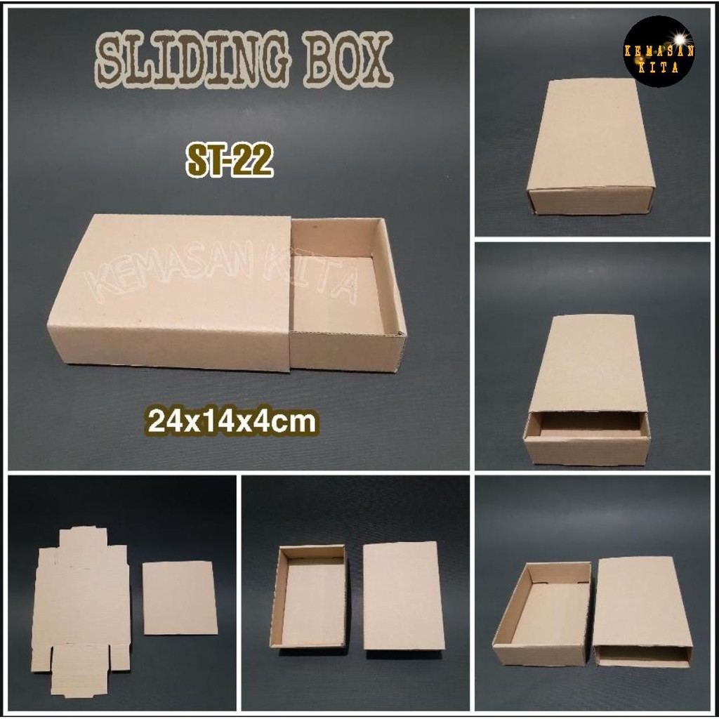 

KOTAK ST-22 24X14X4 CM KARDUS SLIDING KARTON BOX AKSESORIS SOUVENIR