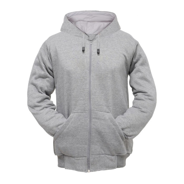 Jaket Hoodie Polos Murah Steigen Bahan OY397  Zipper Polos Unisex - Abu Muda