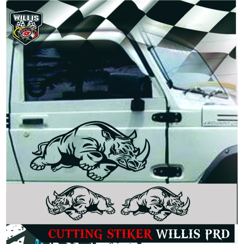 Terlaris STIKER MOBIL BADAK JEEP KATANA FEROZA ESCUDO 02