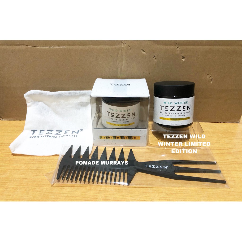 POMADE TEZZEN WILD WINTER CLAY LIMITED EDITION ACTIVATED CHARCOAL