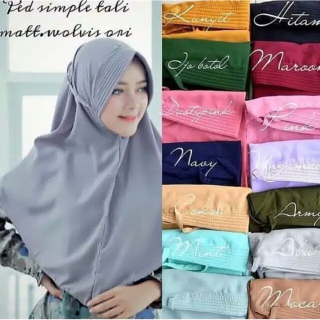 Midi Simpel Pet Tali ||| HIJAB JILBAB KHIMAR INSTAN