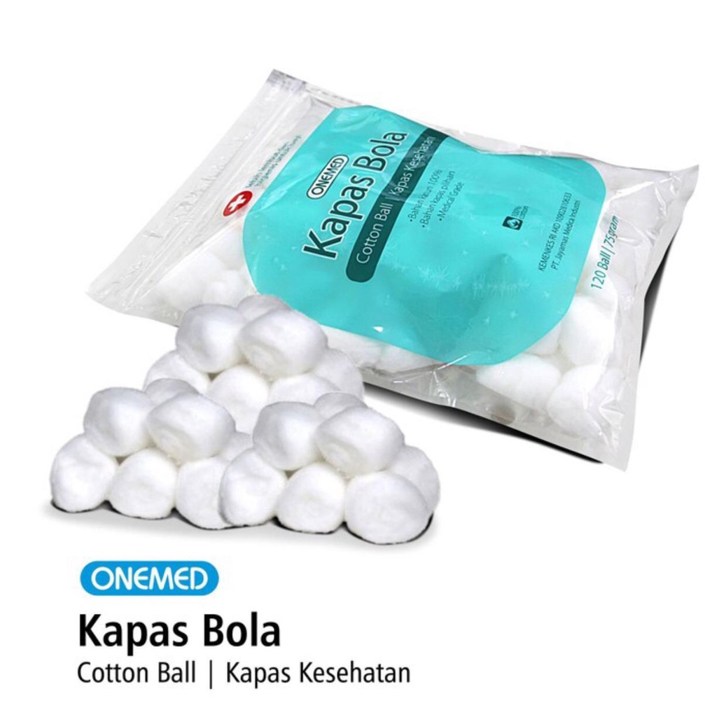 KAPAS BOLA ONEMED PACK ISI 120 BALL KAPAS BOLA P3K