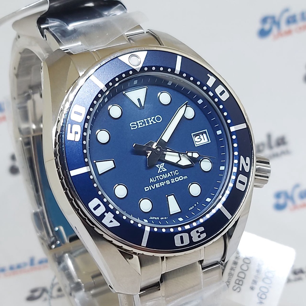 Seiko Prospex SBDC033J Blue Sumo Divers - Jam Tangan Pria SBDC033