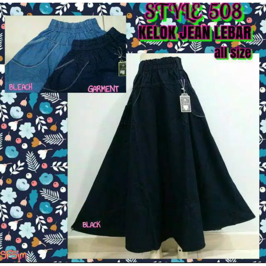 Rok jeans dewasa jumbo - super jumbo