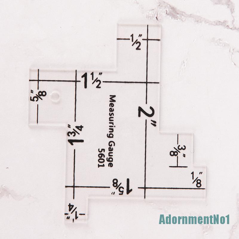 (AdornmentNo1) 1pc Alat Ukur Jahit / quilting Bahan Plastik Ukuran 2 &quot;