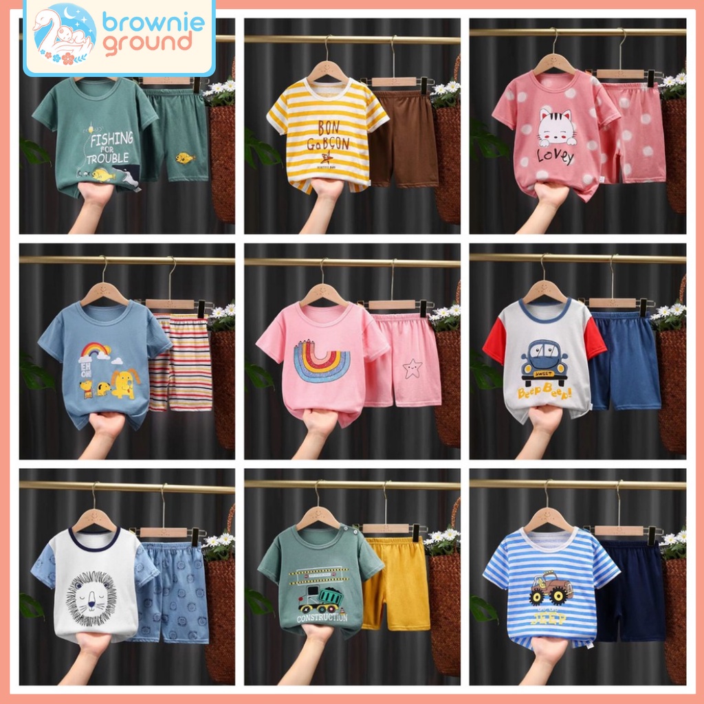 Baju bayi setelan bayi 0-2 tahun import baju anak motif baru stelan anak viral import korea