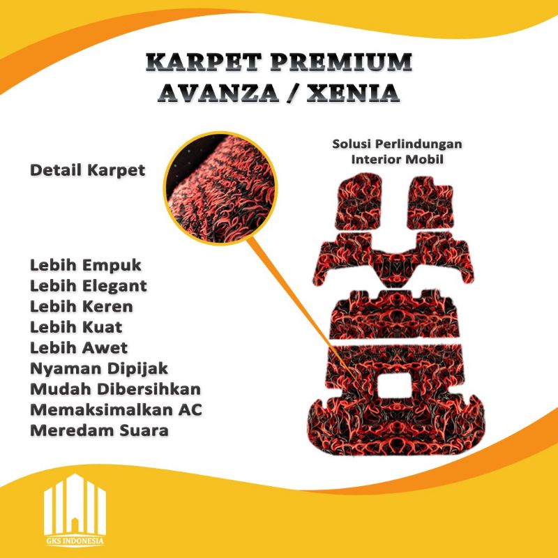 PRESTIGE - KARPET MOBIL - PREMIUM - TOYOTA - AVANZA - XENIA - FULL BAGASI - COIL MAT