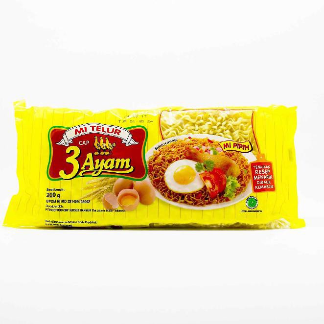 

7GOZ 3 AYAM MIE TELOR KUNING 200 GR VO22