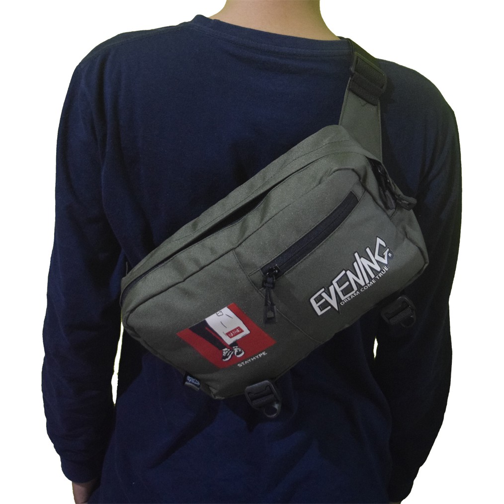 TAS SELEMPANG WAISTBAG KEREN DISTRO EVENING ORIGINAL