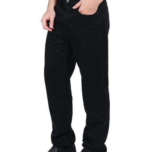 Celana Triple Jeans Hitam Regular Fit