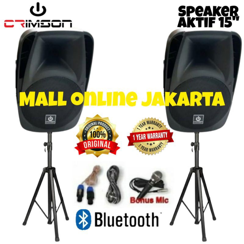 Speaker aktif crimson 15 inch party aktif pasif paket sound system active pasiv 15 inch