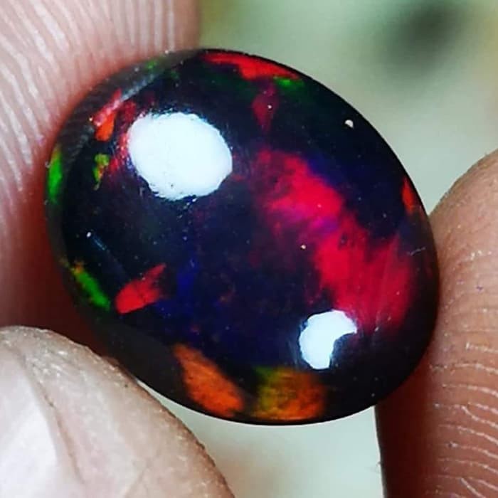 Batu natural kalimaya black oval afrika