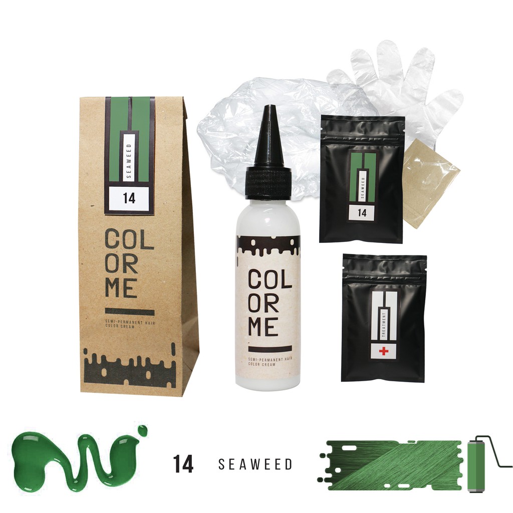 COLOR ME SEAWEED hair color cream / cat pewarna rambut