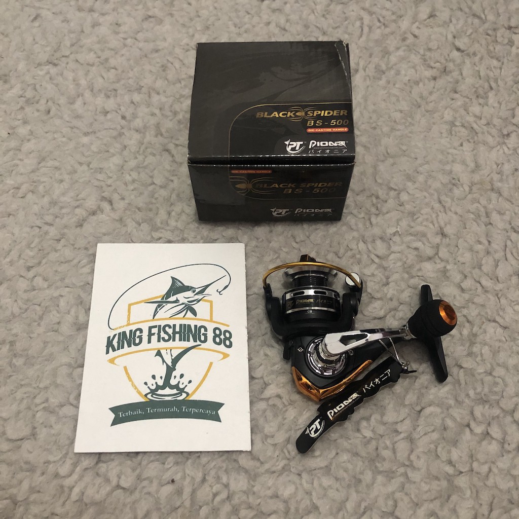 Reel Pancing PIONEER Black Spider BS-500 Reel 500 Mini Kecil Murah