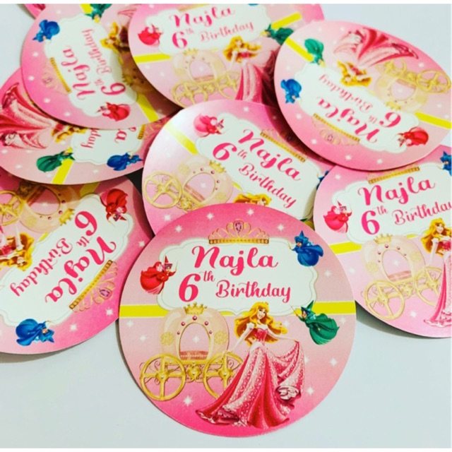 

Princess Aurora Sticker Pudding / Sticker Birthday / Sticker Bento / Sticker Tumpeng