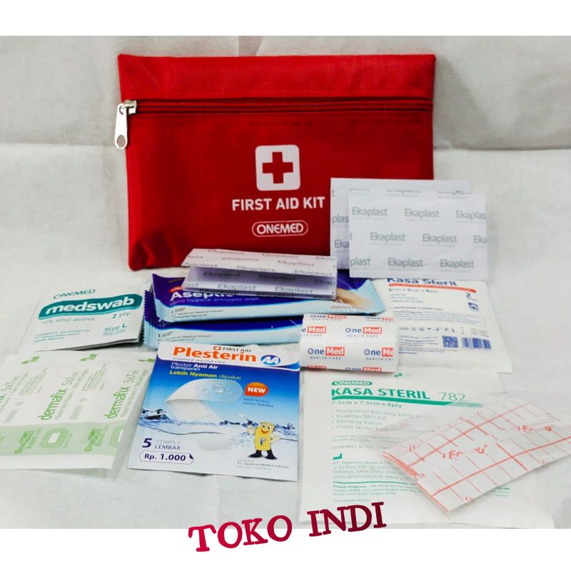 Dompet P3K+Isi/Dompet First Aid Kit Onemed+isi