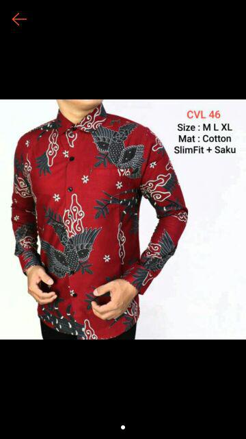 Cbl650 Kemeja Batik Pria Slimfit Mewah Linabatikdistro Unik Baju Batik Pria Best Seller