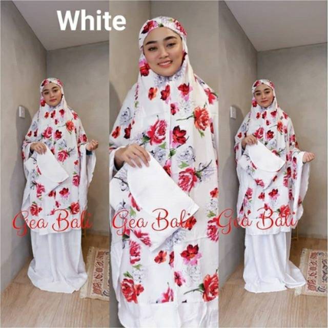 Mukena rayon janger motif mawar
