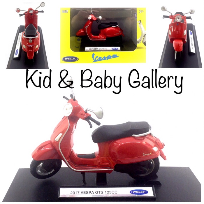 DIE CAST WELLY 2017 VESPA GTS 125 CC [ MT 476 ] LESISH
